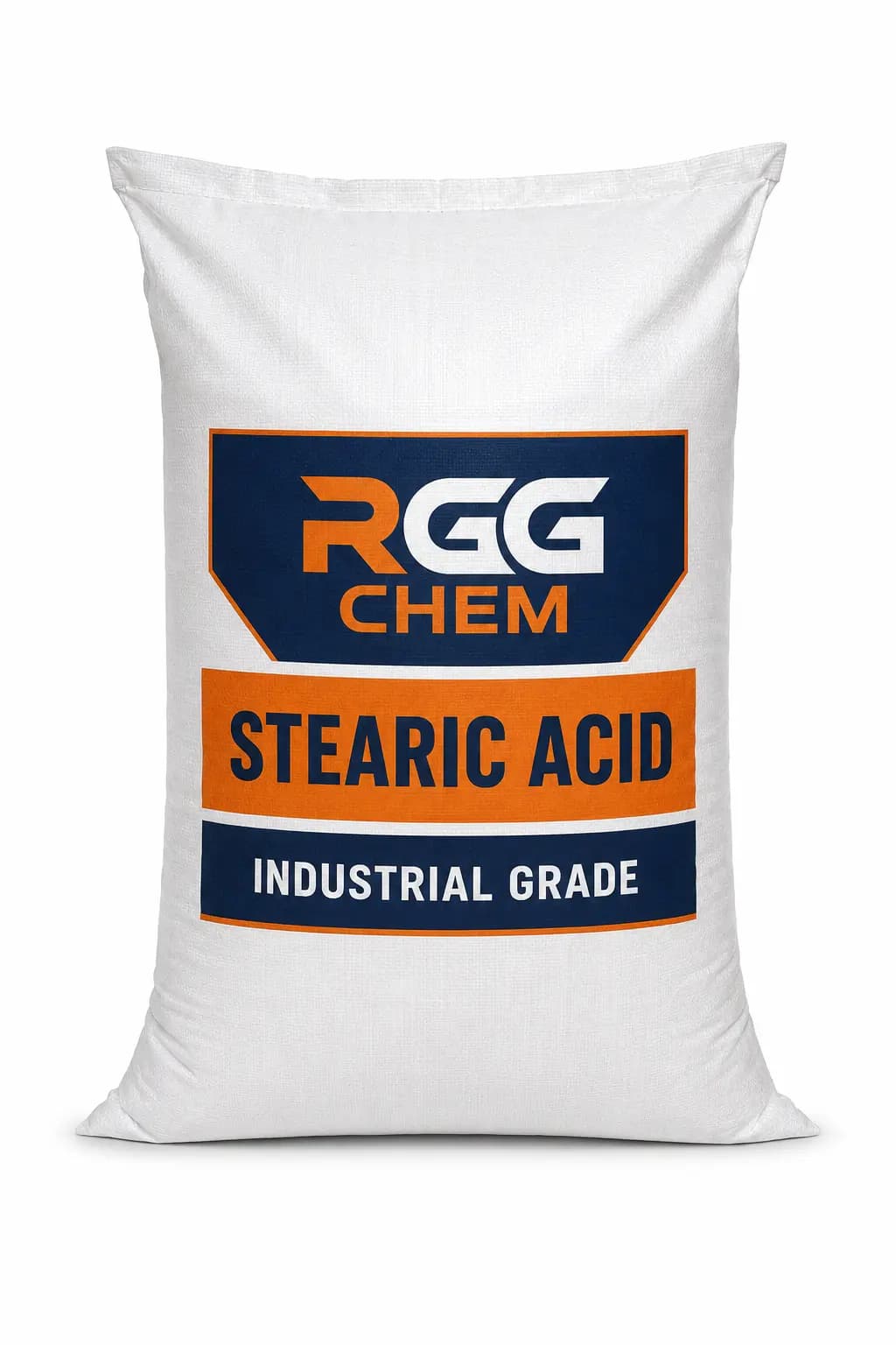 Stearic acid in a sealed industrial sack