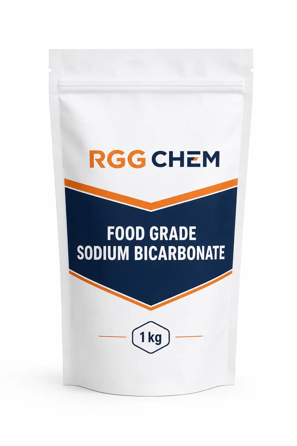 Food-grade sodium bicarbonate in a sealed retail pouch